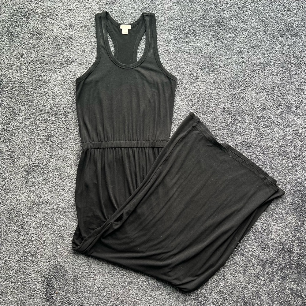 JCrew Black Tank Maxi Dress